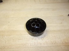 Vintage Black Amethyst Glass Flower Frog 19 Holes 2.5" Tapered FREE SHIPPING