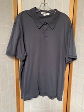 Calvin Klein Polo Shirt Men's XL 100 Cotton Short Sleeve Gray