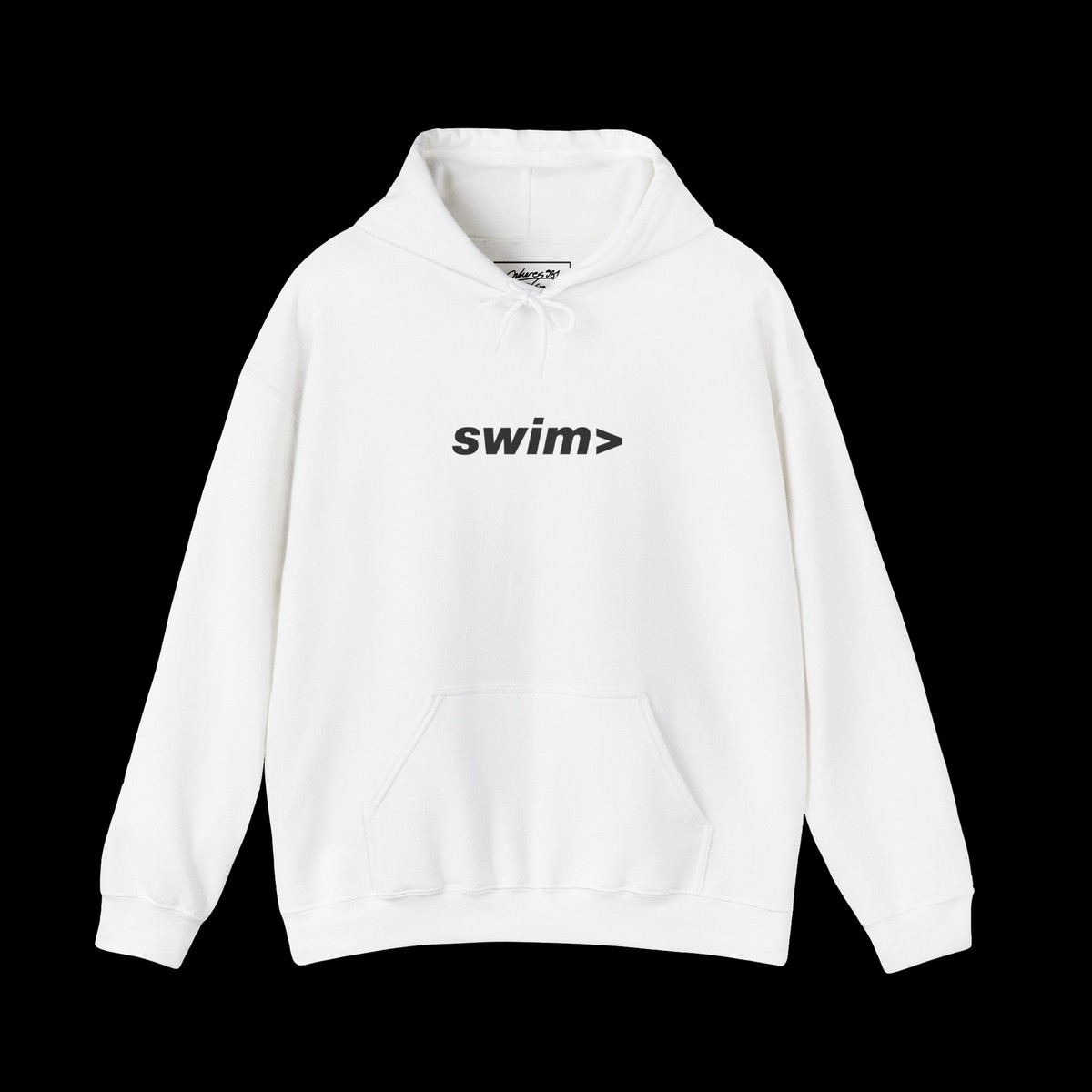 Swim Team NYC White Original Swim Hoodie Wheres981 SqueezeBenz License  Swim