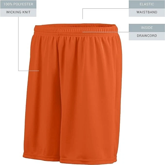 Nuevos Pantalones Cortos de Fútbol Augusta Sportswear Jóvenes Niños Octano 1426 Talla Pequeña Naranja Foto 2 de 4