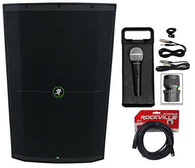 Mackie Thump215XT 15'' 1400 Watt Enhanced Powered DJ PA Speaker+Microphone+Cable