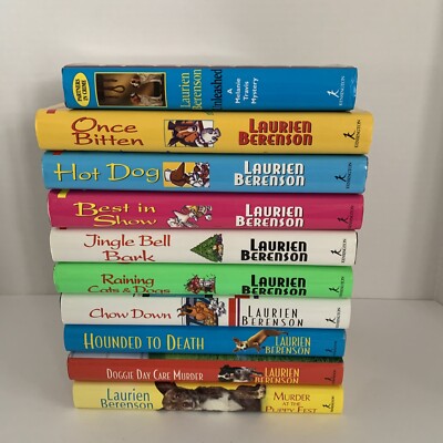 Lot of 10 ~ Hardcover Books ~ Laurien Berenson ~ MELANIE TRAVIS MYSTERY Series