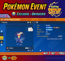 Greninja Event   Ash's Greninja   B2G1   Pokemon Scarlet and Violet  UNTOUCHED