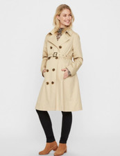Cappotto trench premaman Mamalicious marrone chiaro soprabito nuovo con etichette mamma licious taglia S