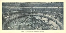 The Great Hunting of The Fairs At The Colosseum In Rome, Italy Postcard