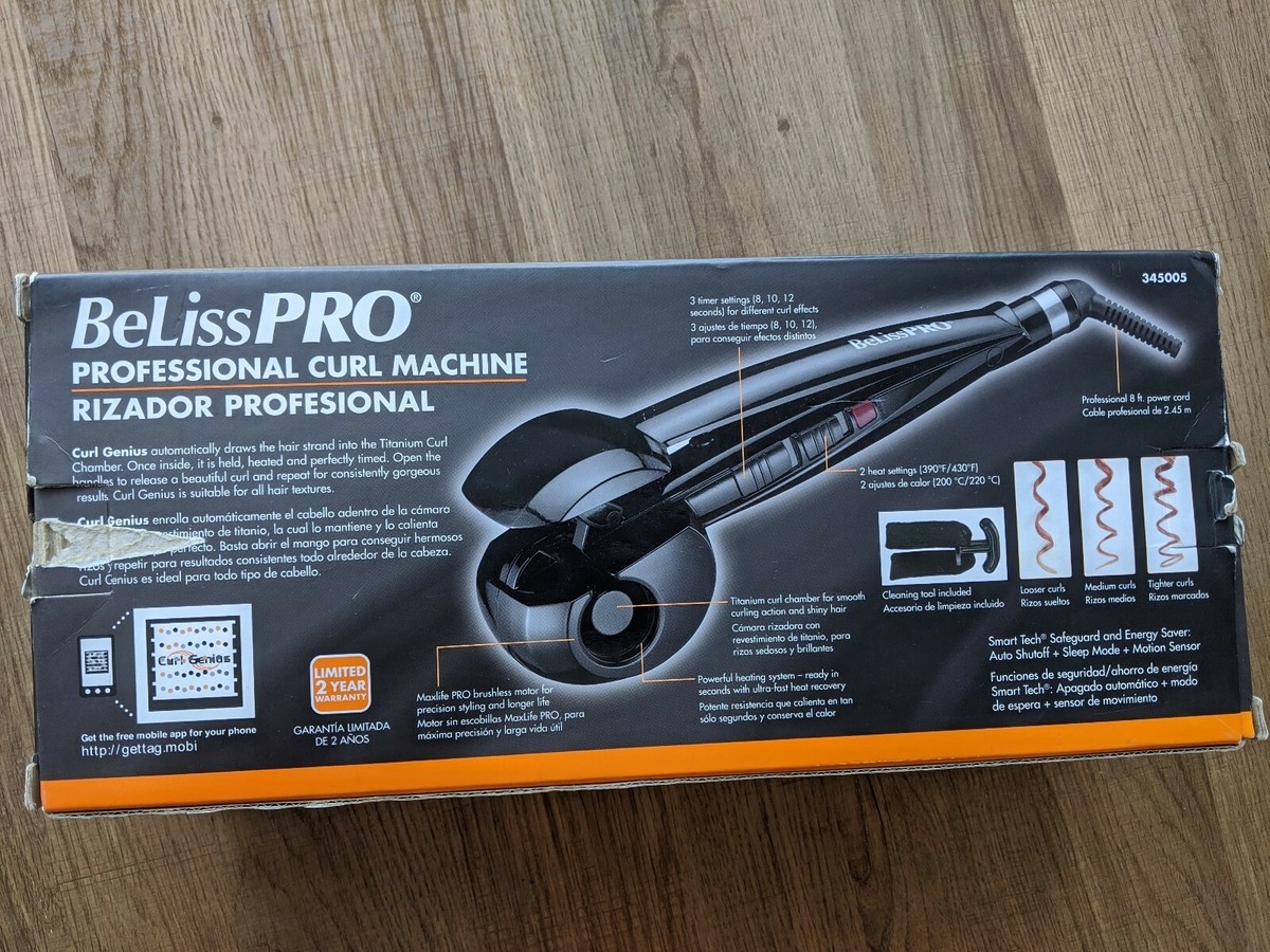 BellissPro Professional Black automatic rotating curler BeLiss Pro Curl Genius Professional Curl Machine. BELCG1 Up  main image 2