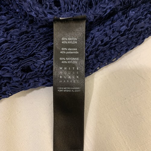 XS WHBM White House Black Market Blue Knit Casual Top - Picture 9 of 11