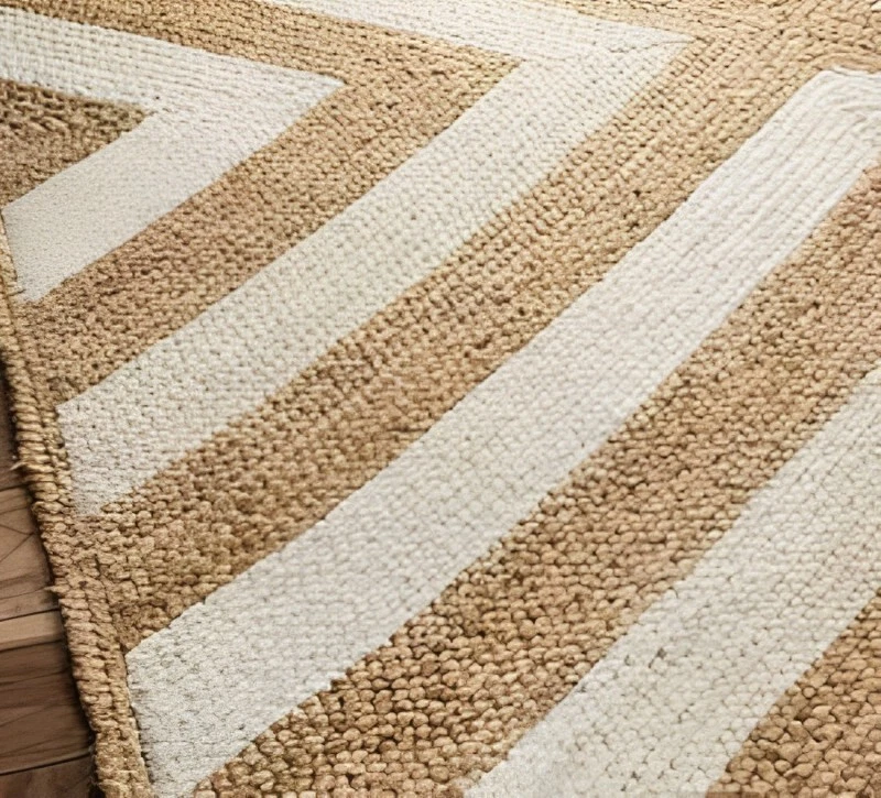 Jute Modern Medallion Area Rug 100% Jute Braided Style Carpet Runner Mat AllSize - Image 2 of 4