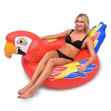 GoFloats Parrot Party Tube Inflatable Pool Float Perfect for a tropical party