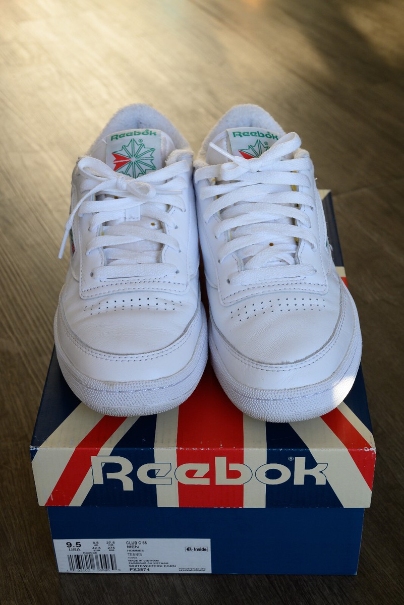 Reebok Club C 85 White Glen Green 35th anniversary FX3874 sz