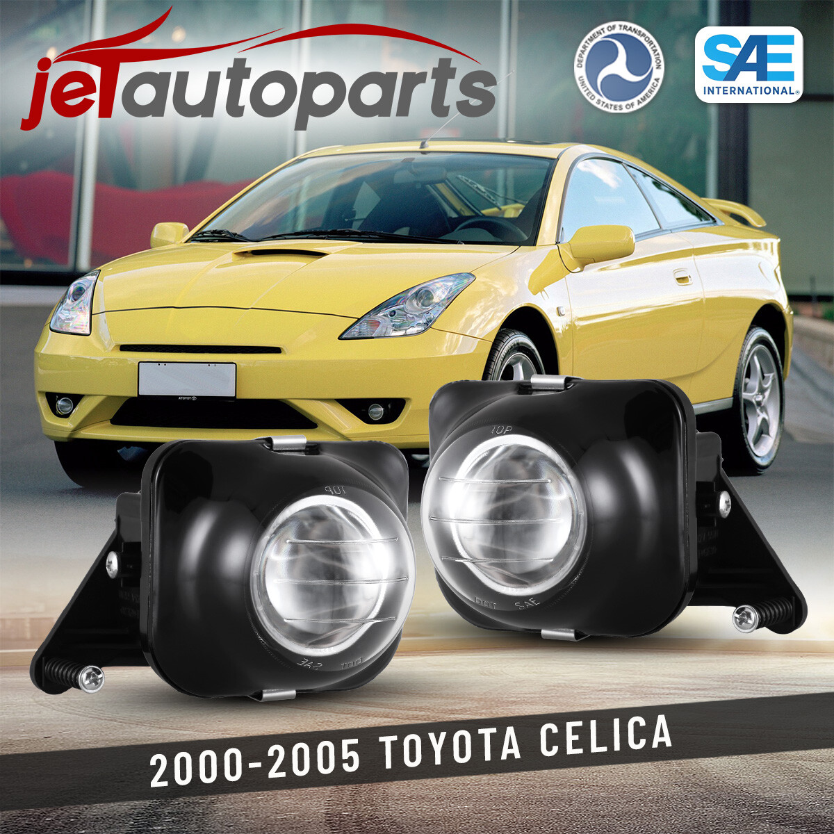 For 0005 Toyota Celica Fog Lights Front Bumper Clear Lamp Replacement