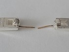Vintage Napier 14K Gold Post Silver Door Knocker Earrings NOS — photo 6