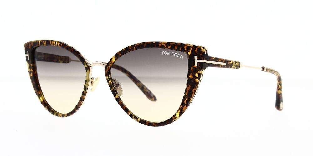 Gafas de sol Tom Ford Cat Eye TF0868 Anjelica-02 52B pulido Habana dorado 57-16-