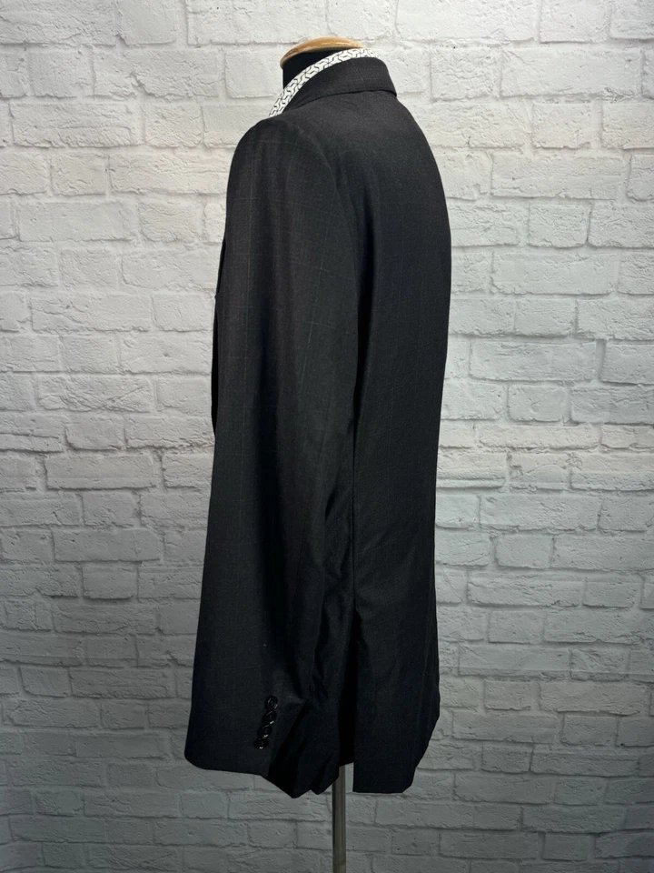 Abrigo deportivo Pal Zileri Sartoriale Super 130s gris lienzo lana 44L Foto 3 de 4