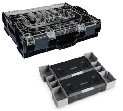 Sortimo Systemkoffer L-Boxx 102 Schwarz mit Transparent Deckel+L-Boxx mini OPAK