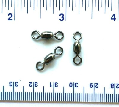 100 GT Super Strong Black Nickel Crane Swivels Size 3 - 92# Test