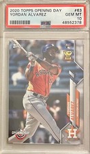 2020 Topps Opening Day #63 Yordan Alvarez RC - PSA 10 - HOUSTON ASTROS 🔵🟠