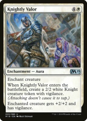 Magic MTG Tradingcard Core Set 2019 Knightly Valor 20/280