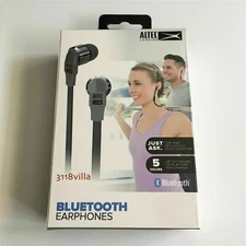 Altec Lansing In-Ear Bluetooth Earbuds Earphones Build-In Microphone Grey Blue