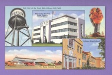 HUB CITY OF THE VAST, RICH ODESSA OIL FIELD, TEXAS VINTAGE PC 1798