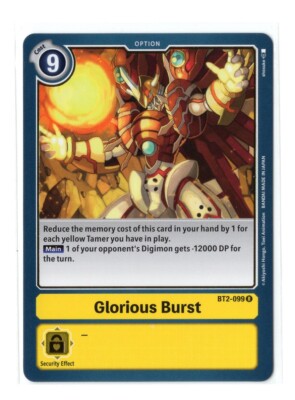 Digimon Card - (NM) Glorius Burst BT2-099 - Bandai Rare