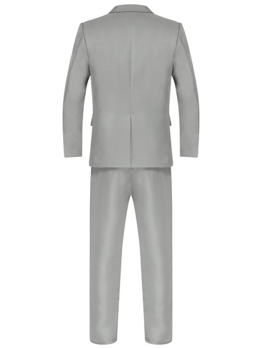 Conjunto de traje formal de caballero chaqueta y pantalón de negocios calce ajustado de 2 piezas para hombre - Imagen 34 de 85
