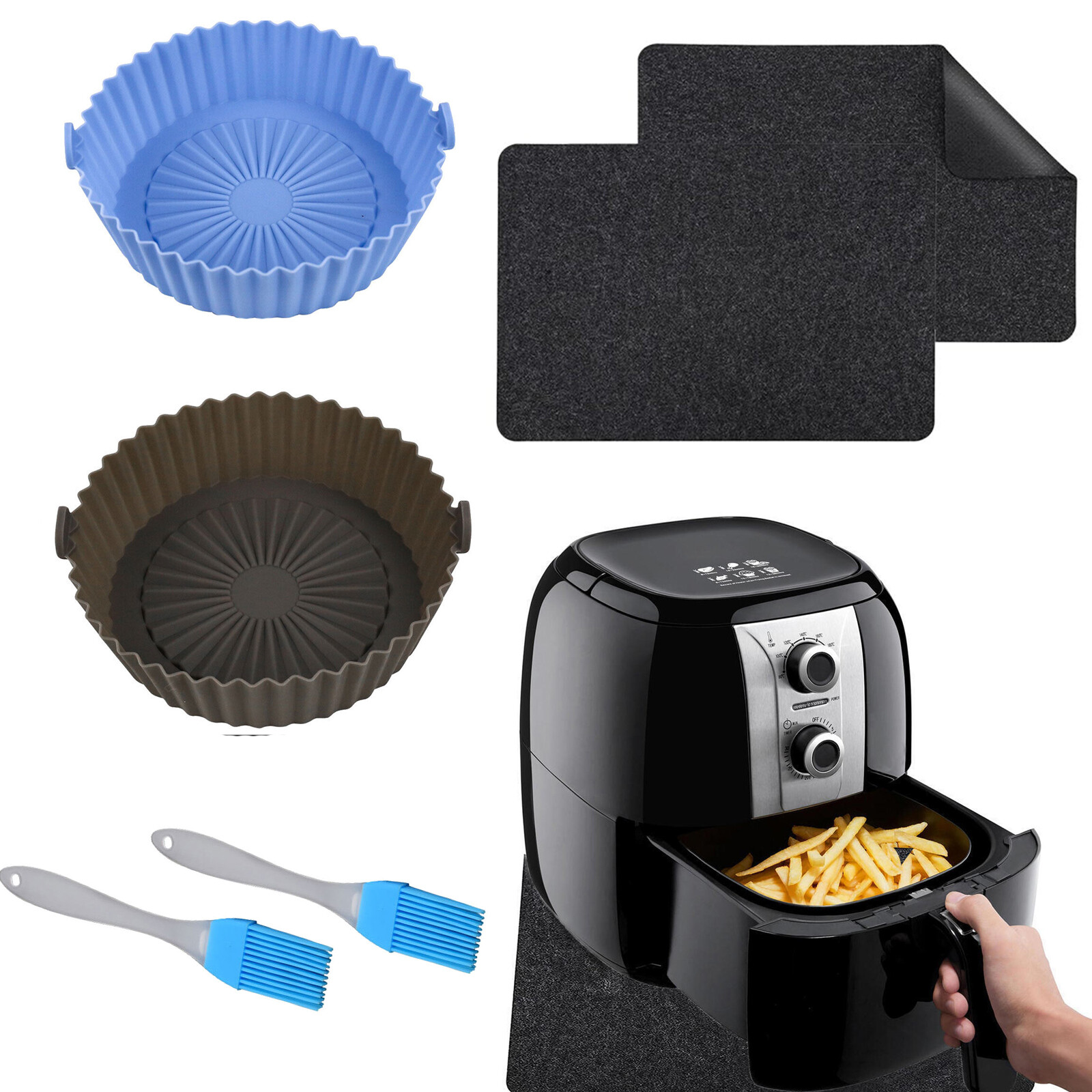 Non Slip Heat Resistant Mat Air Fryer Silicone Pot for Air Fryer