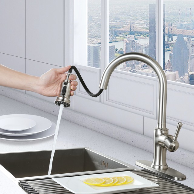 Premier 120161lf Sonoma Lead Free Pull Out Kitchen Faucet Brushed