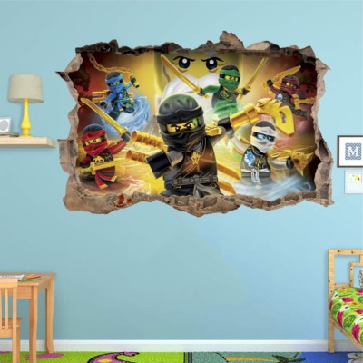 s8 NINJAGO 120cm STICKER 3D LEGO Wandaufkleber Wandtattoo
