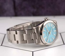 Rolex Oyster Perpetual 31mm Stainless Steel Baby Blue Dial Watch Ref 77080 5