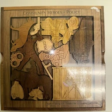 Police - Community Heroes Brain Teaser Puzzle - 13 pieces - Unique Design USA