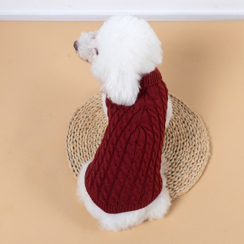 Puppy Dog Jumper Winter Warm Knitted Sweater Pet Clothes Small Dogs Coat Thermal - Picture 6 of 27