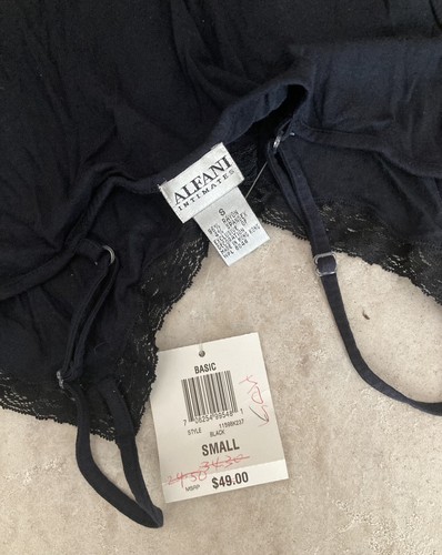 S Alfani Cami Sleep Top black 2 Biatta G-String Tie Side Thong White Black sz S - Picture 5 of 9