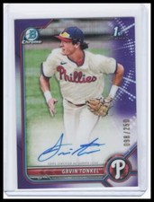 2022 Bowman Chrome - Gavin Tonkel - Prospect Autographs Purple Refractor #/250
