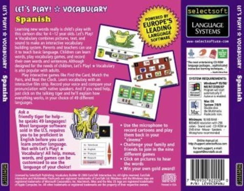 Let's Play! Vocabulario Español [CD-ROM Win & Mac, 798936822000] Foto 2 de 2