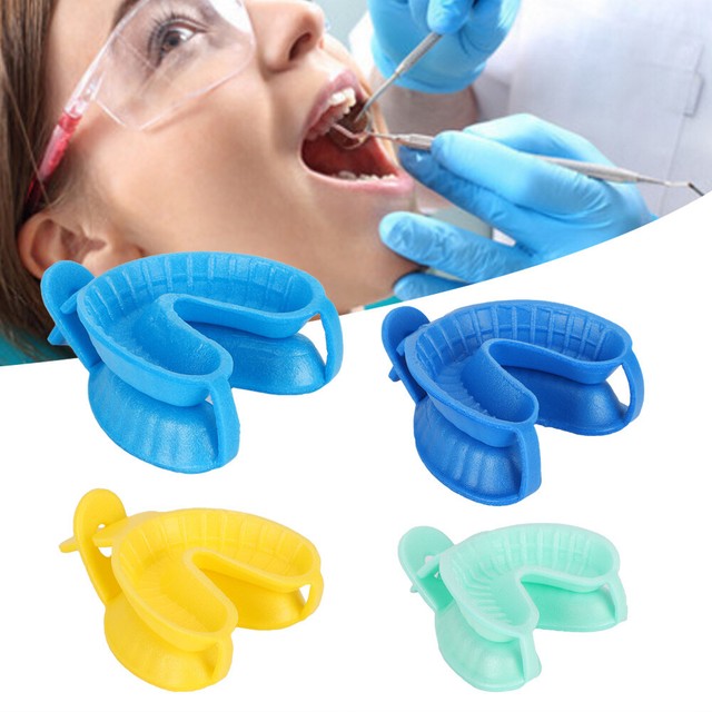 50Pcs Disposable Dental Impression Tray Bite Registration Posterior Trays Triple eBay