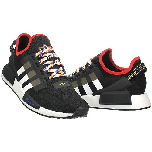 Adidas NMD_R1.V2 black red white Men\u0026#039;s low-top running sneakers Boost  NEW | eBay