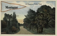 Vintage Postcard - A Country Path Near Montague - Scenic RPPC 1910