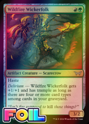 x1 Wildfire Wickerfolk DSK Duskmourn MTG 239 FOIL UNCOMMON M/NM 1x