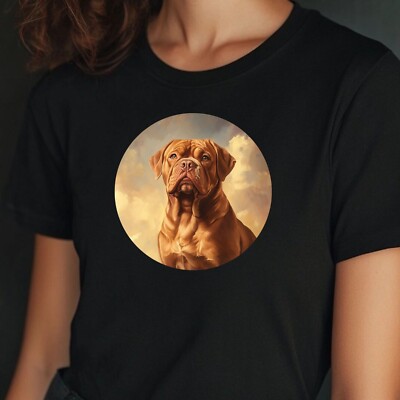 T-Shirt Frauen Bordeauxdogge Portrait Motiv Baumwolle Größe XS bis 3XL