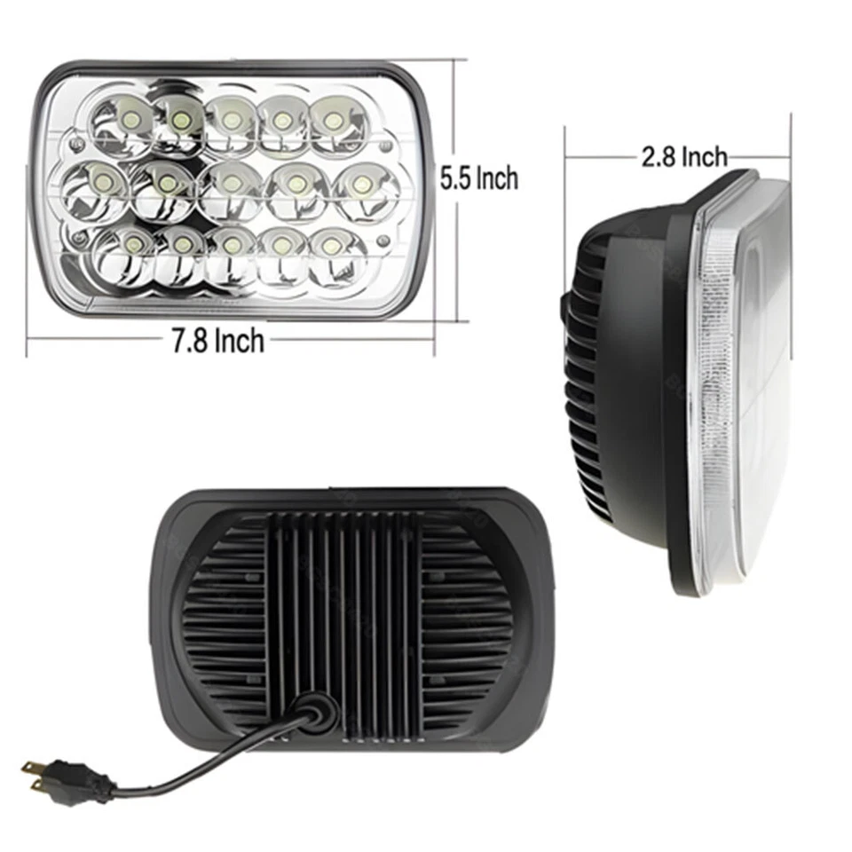 Faro LED alto/bajo haz DRL para GMC Safari C6500 C7500 Topkick 7x6" pulgadas Foto 2 de 4