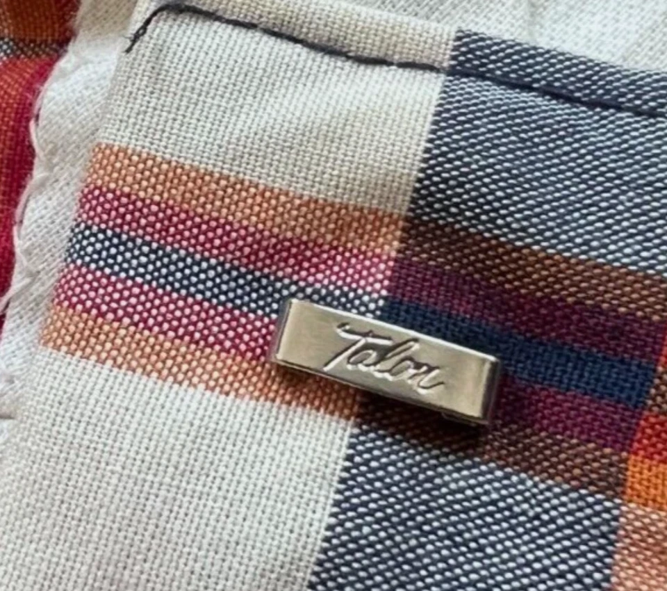 VTG Levi's Sta-Prest Mens 31" Waist Plaid Shorts Red Blue Orange White Retro 60s - Image 4 of 4