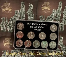 2017 - 2021 The Queen’s Beasts £5 Coin Empty Display Case + Stand (NO COINS)