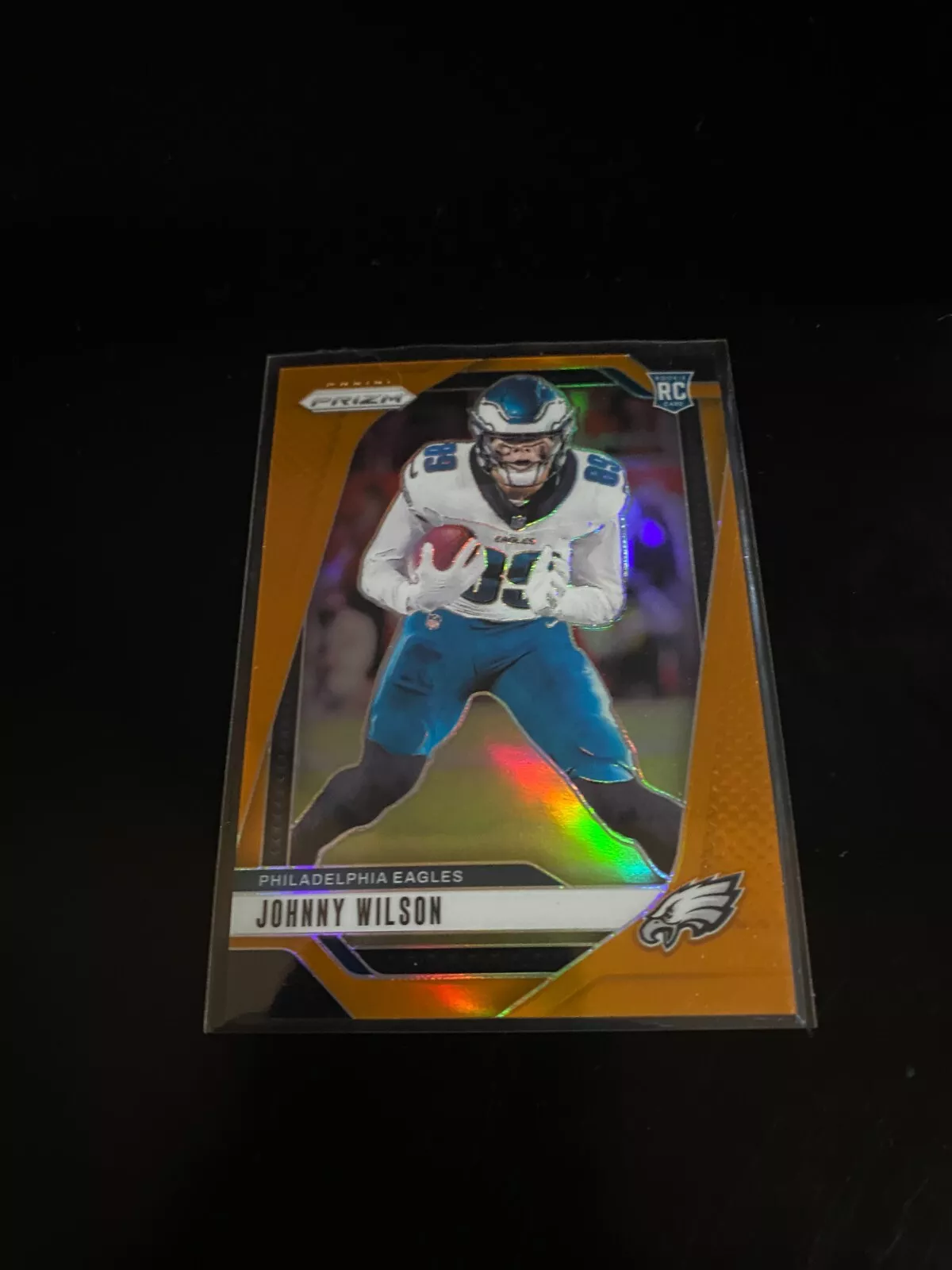 Johnny Wilson 2024 Panini Prizm Orange Prizm /249 RC Eagles 355