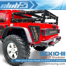 Steel Armor Panels (Tail Gate / Rear Quarters) for SCX10 III Jeep JT Gladiator 