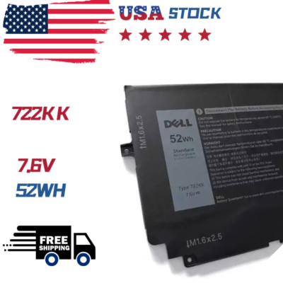 52WH Genuine OEM 722KK FP86V Battery For Dell XPS 13 9300 9310 WN0N0 CN-0FP86V