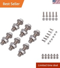 6-Pack Hex Flange Exhaust Bolts Kit - Strength Durability for Vehicles