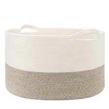 Extra Large Cotton Rope Basket, Woven Baskets for Storage in Living... Fast Ship