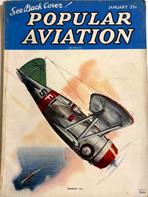 POPULAR AVIATION Magazine, January 1937, Military, Civil & Model Aviation