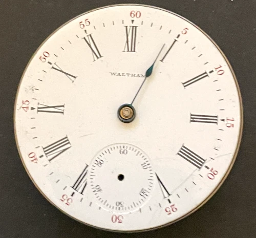 Antique Waltham Model 1883 820 Pocket Watch Movement Parts/Repair 18s 15 Jewels